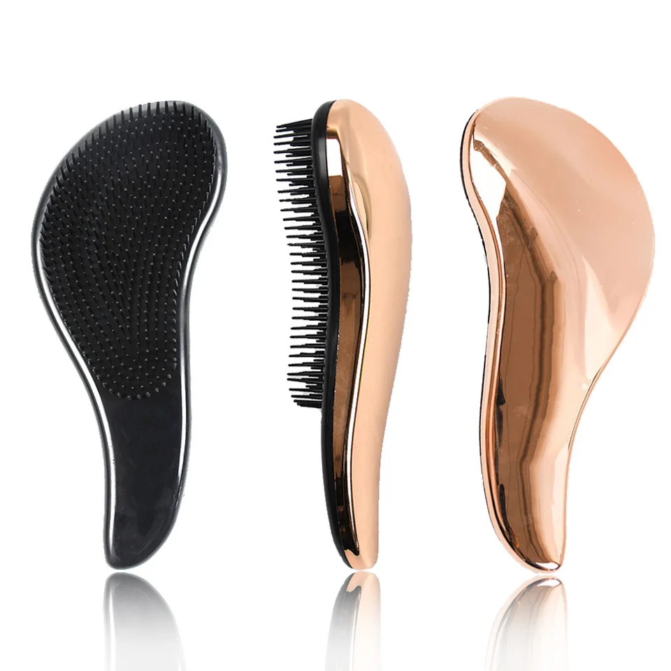Factory Wholesale Electroplating Detangling Brush Hair Extension Comb