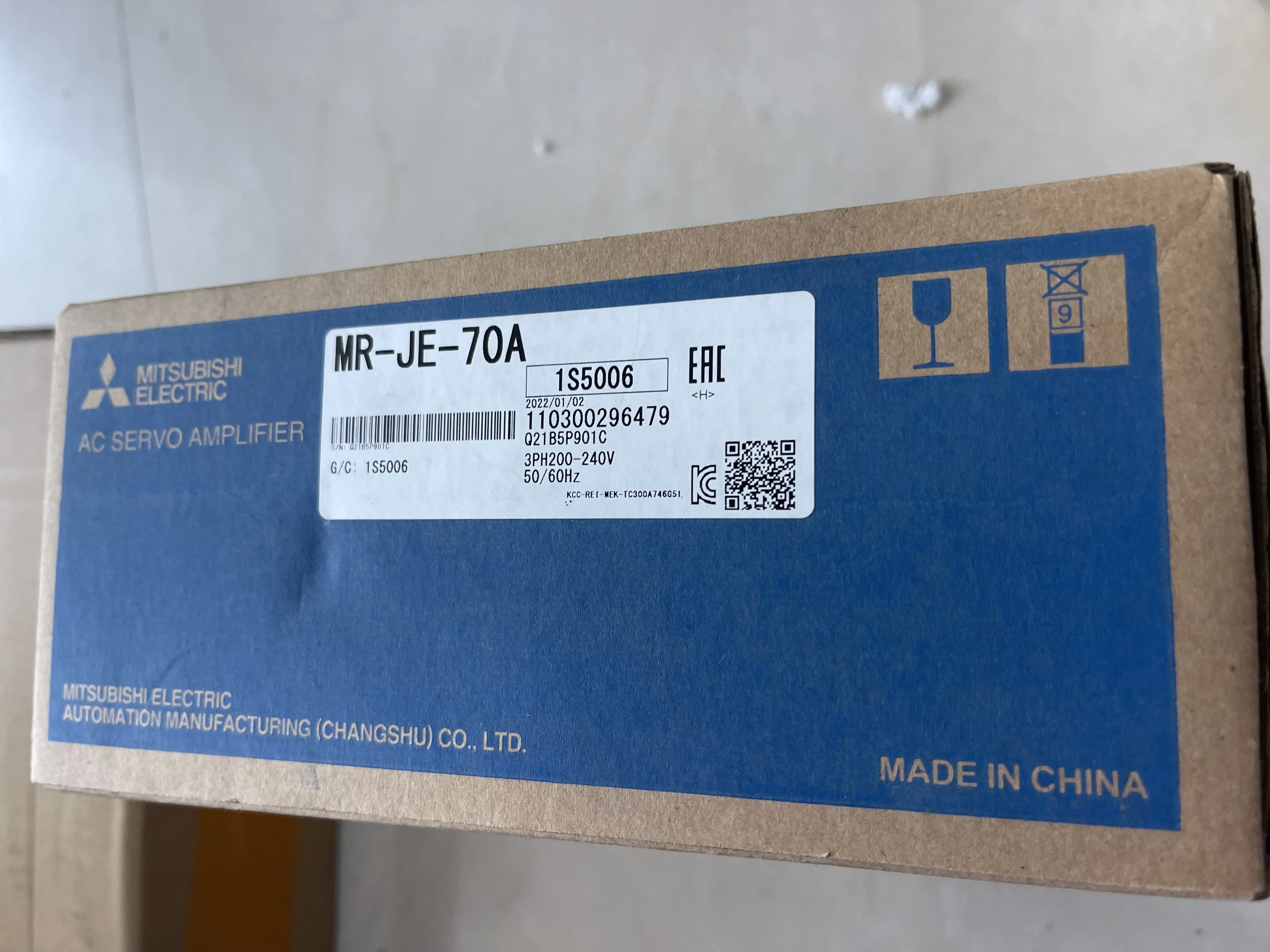 Mitsubishi AC Servo Amplifier MR-JE-70A Mitsubishi AC Servo Amplifier MR-JE-70A