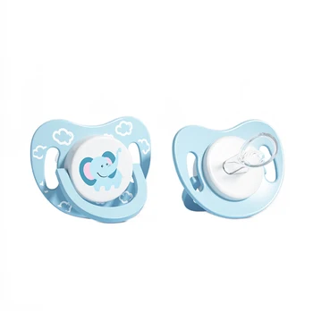 Newest Wholesale Food Grade Silicone Pacifiers Kids Print Pattern Teether for 0-12 Months Baby