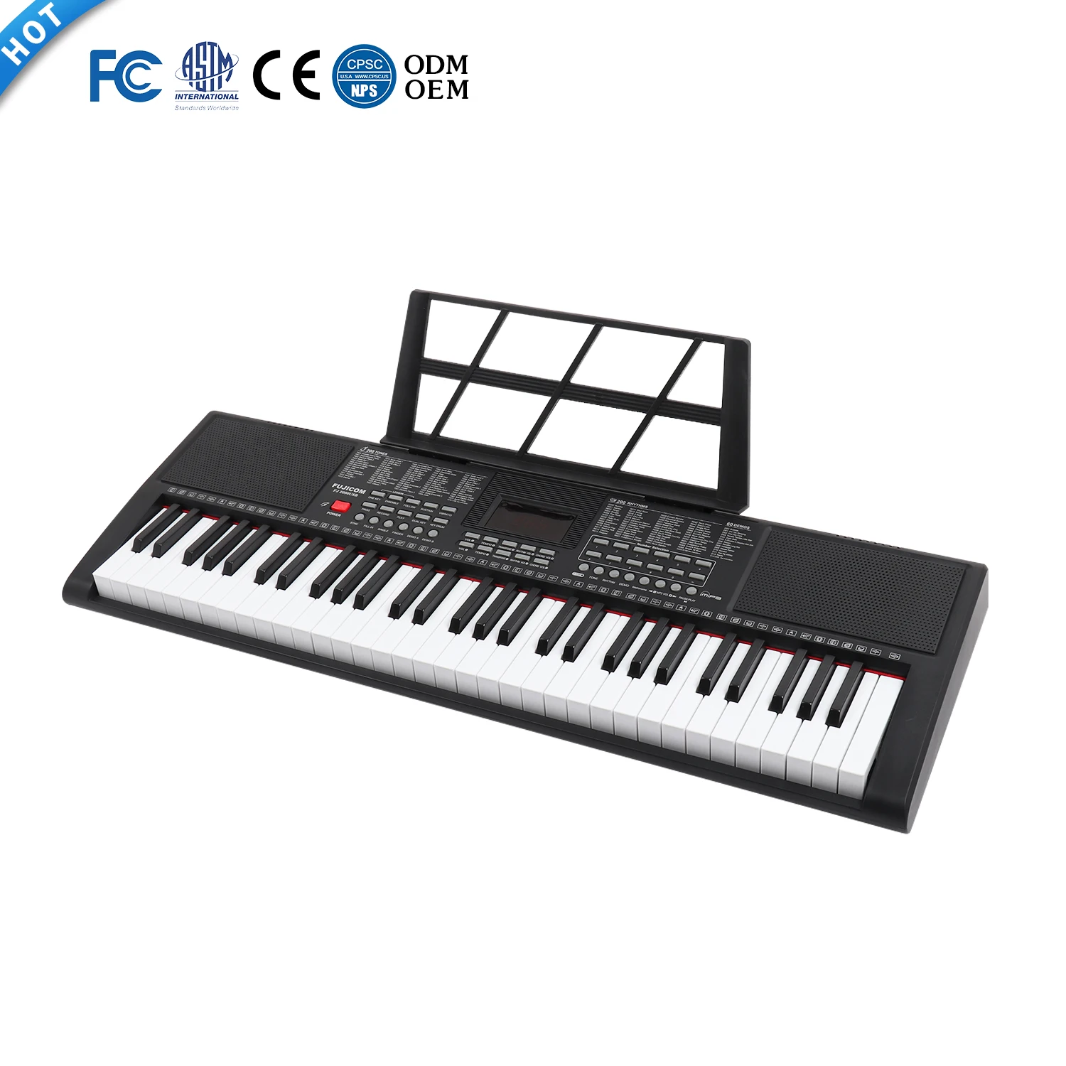 Professional Design Musical Keyboard Lighting Electronic Organ for Music Beginner