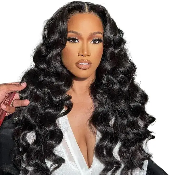 Bouncy Curls Human Hair Wig - 15A Double Drawn Spring Curls  display picture 2