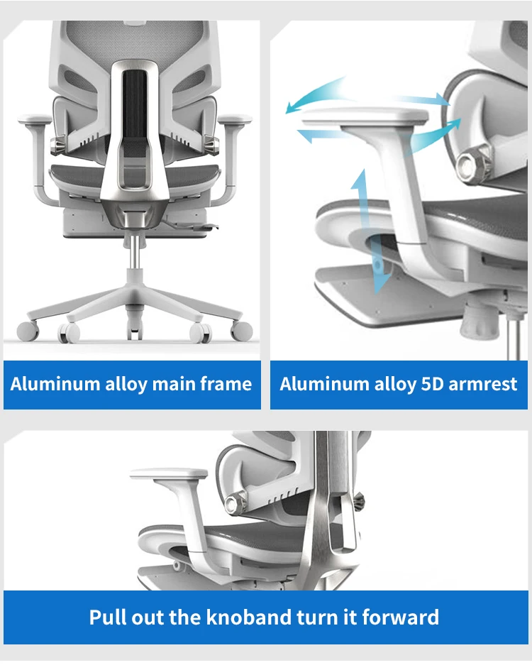 Qulomvs Ceo Executive Office Chair Ergonomic Mesh Chair With Footrest And Back Support Buy