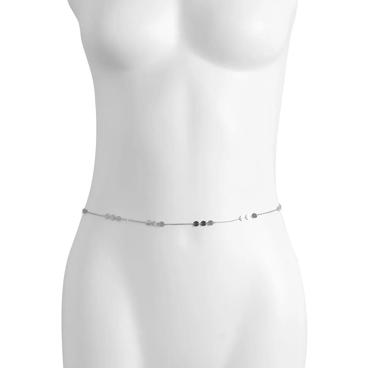 Sexy Sequins Thin Women Waist Chains Simple Single Layer Body Chain