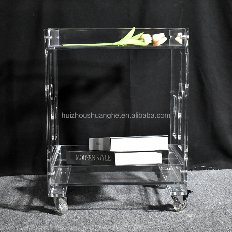 In Room Dining Trolley Modern Bar Cart Serving Furniture Moving Acrylic Trolley Buy Acrylic