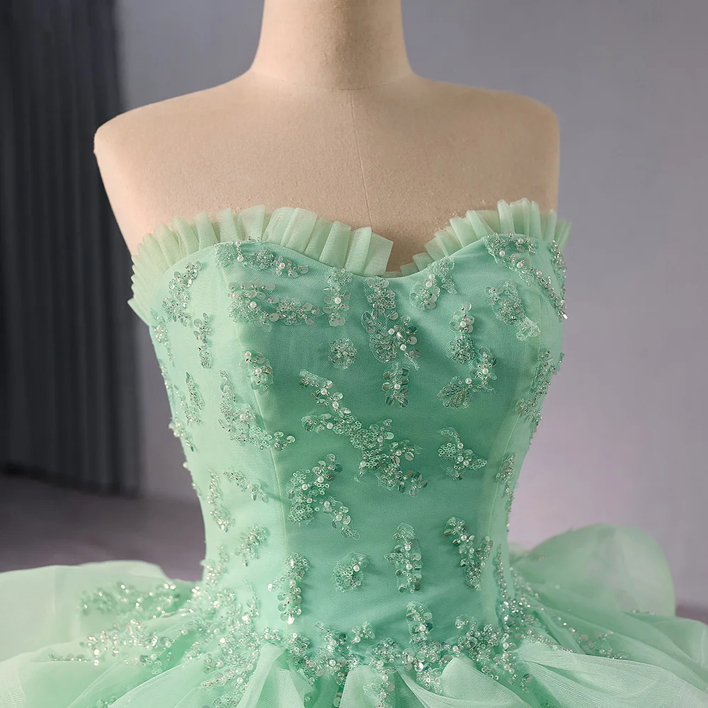 slim fit dress slacks Mint Green Sweetheart Neck Tulle Short Prom Dresses, Puffy Homecoming –  Uniquedresss main image 0