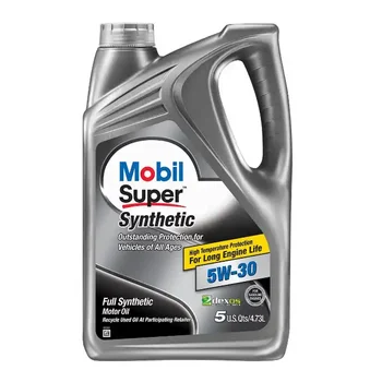 Mobil Super Synthetic 5W-30 , Motor Oil- 5 Quarts Bottle, 4.73 Liters