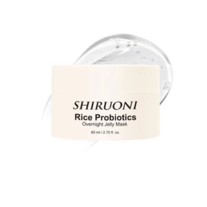 Private Label Organic Vegan Overnight Rice Face Sleeping Jelly Mask Cream Facial Moisturizer for Dry & Dull Skin Barrier