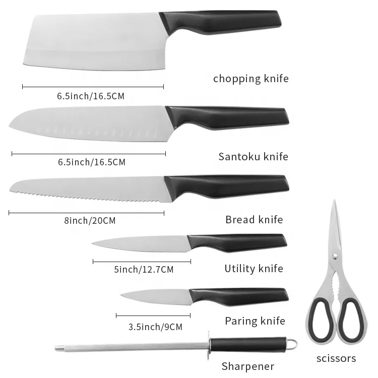 New Design Wholesale High Quality 8pcs Hollow Handle Stainless Steel