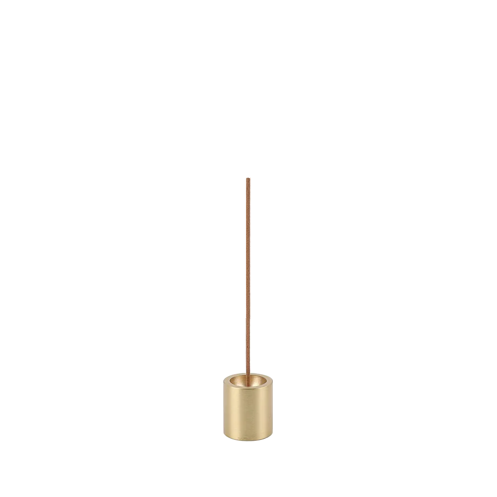 Maxery Concise Incense Stick Holder Simple Solid Brass Incense Holder Incense Burner No Leak Dust for Religion Buddhism Home