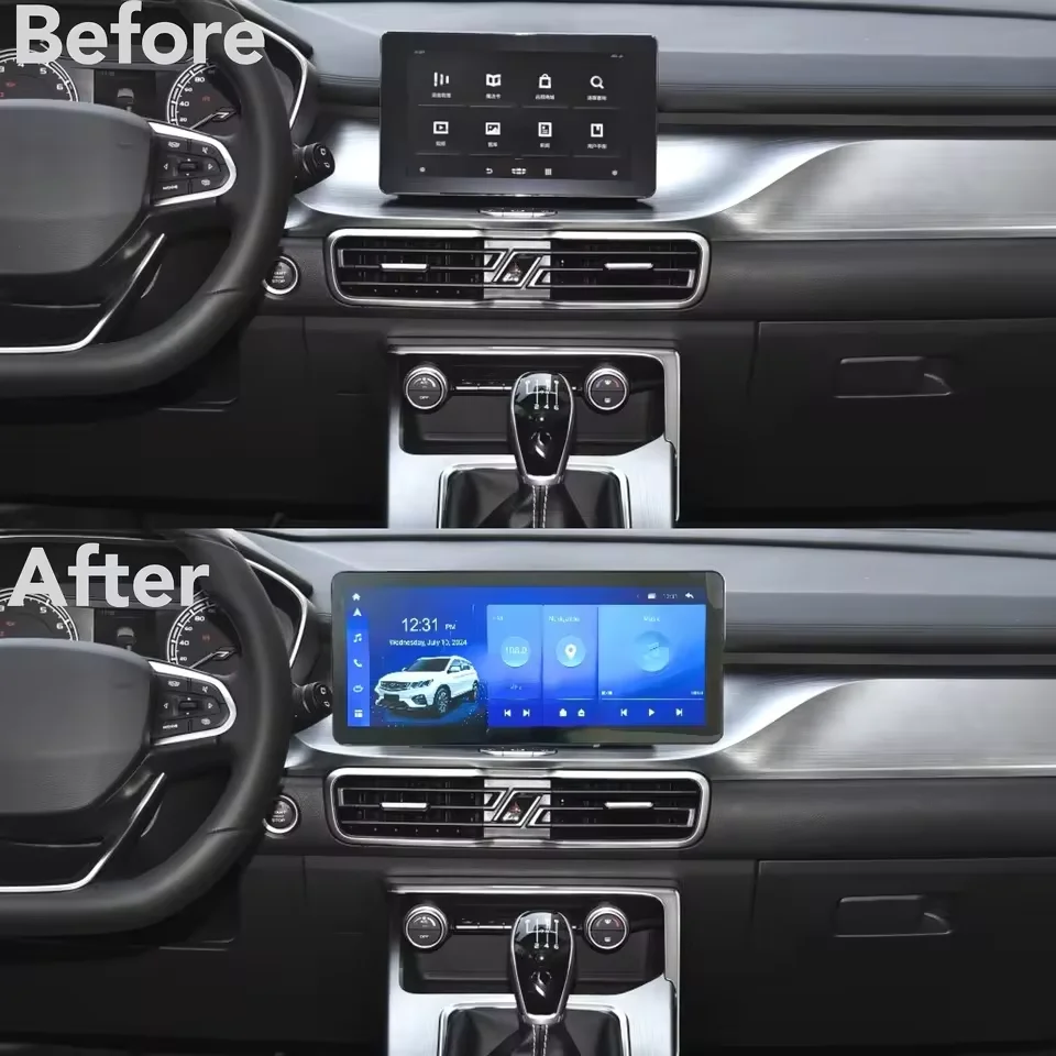 12.3inch IPS Screen Android Car Radio With Carplay DSP WiFi for Geely Coolray Binyue X50 2019-2023 Car GPS Navigation Player