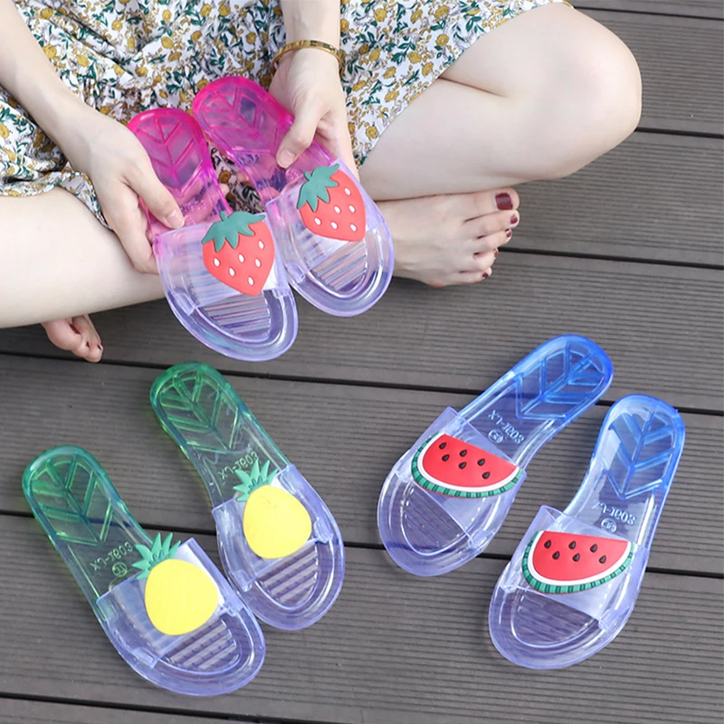 Wholesale jelly shoes fruit sandal comfortable flat slippers slippers women From m.alibaba.com