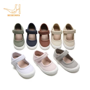 Babyhappy Factory Wholesale Cheap Price Kids Children Color Low Top Walking Strap Canvas Casual Shoes
