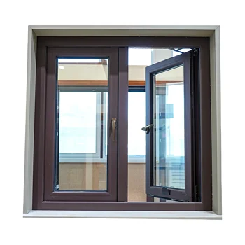 Customized Double Glaze Aluminum alloy Thermal Break Heat sound Insulated Aluminum casement Window with stainless steel screen