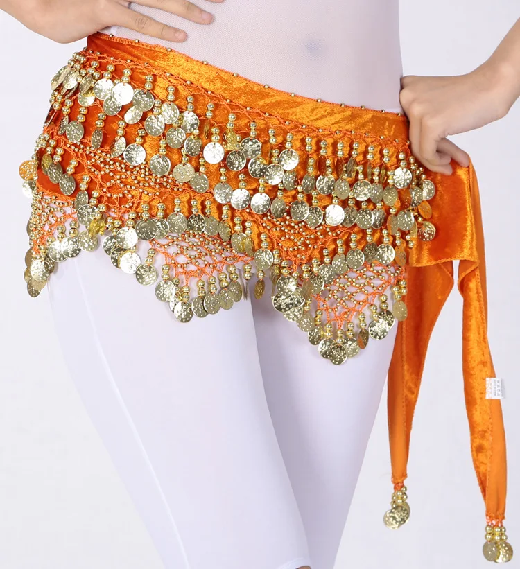 2024 New Belly Dance Performance 268 Gold Coins Hip Scarf Dance Performance Skirt