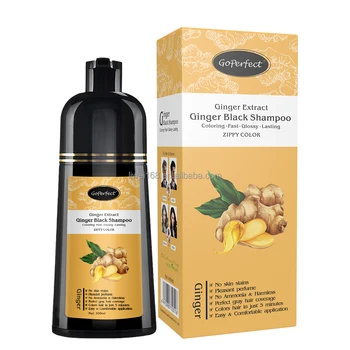 Wholesale Natural Fast Black Hair Dye Shampoo Organic Ginger Hair Black Shampoo For White Hair To Black