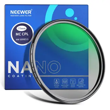 Camera Lens MC CPL Filter NEEWER 77mm Polarizer Filter MC CPL Circular Polarizing Filter With HD Optical Glass