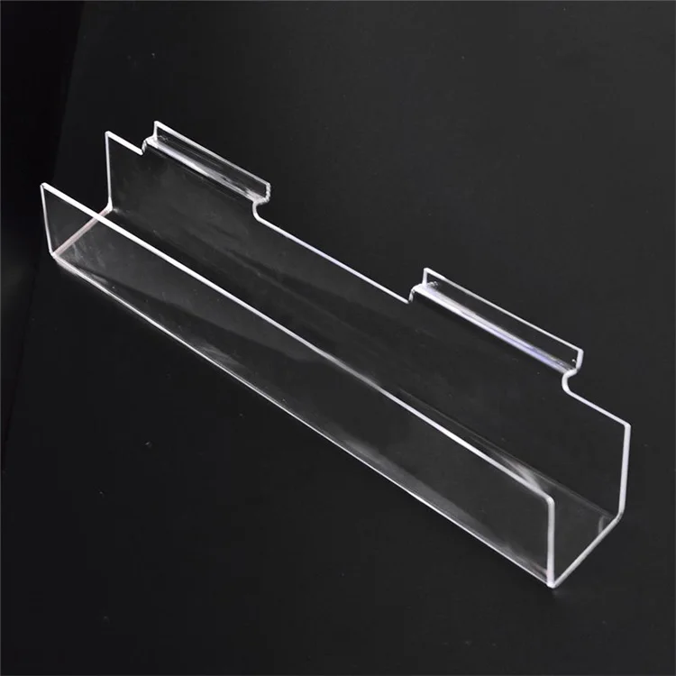 Heavy Duty Clear Acrylic Shoe Display Shelf With Lip Transparent ...