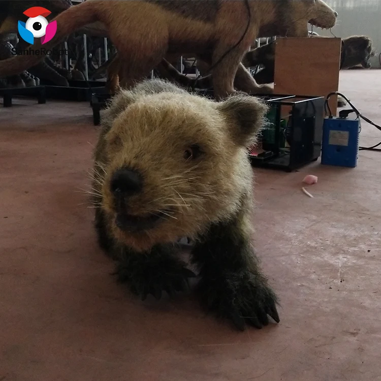 Animatronic Raccoon Artificial Wool Animal Model for Public Shopping Malls Adventure Parks Airports on Sale