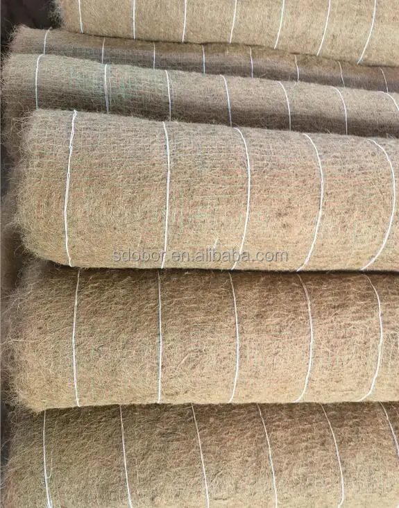 Coir Blanket With Net Coconut Turf Slope Protection Reinforcement Mat