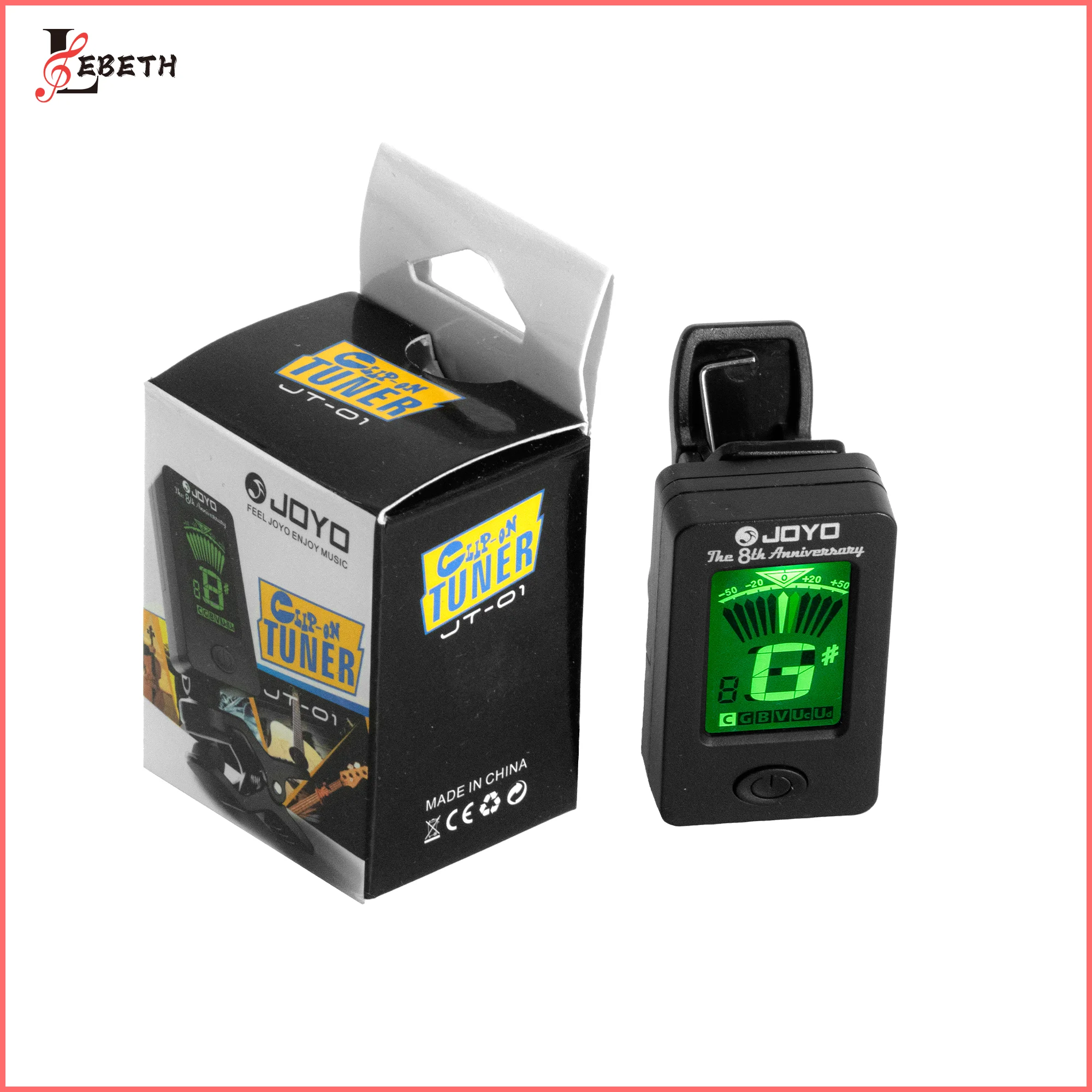 Lebeth JT-01 дешевая цена аксессуары для портативной гитары зажим цифровой тюнер акустической