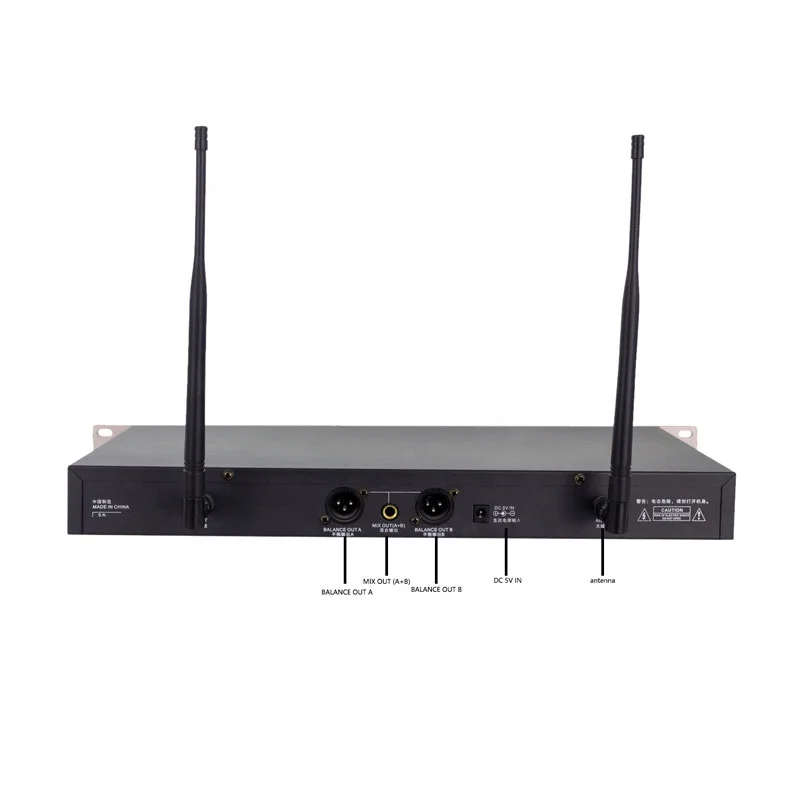 GLXD4 Cheap Price Uhf Dual Channel Handheld Long Range Wireless Microphone Dynamic Karaoke Microphone