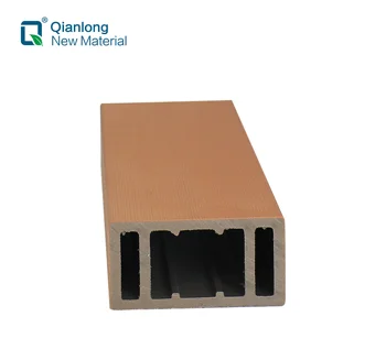 QLGK-010 96*50mm Composite Wpc Timber Tube For Wall Partition Wpc Rectangular Timber Tube