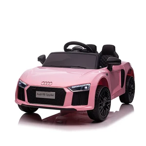 Audi R8 Licensed Electric Ride-On Car for Kids Remote-Controlled Plastic Toy with Realistic Model Design Battery-Powered Wheels