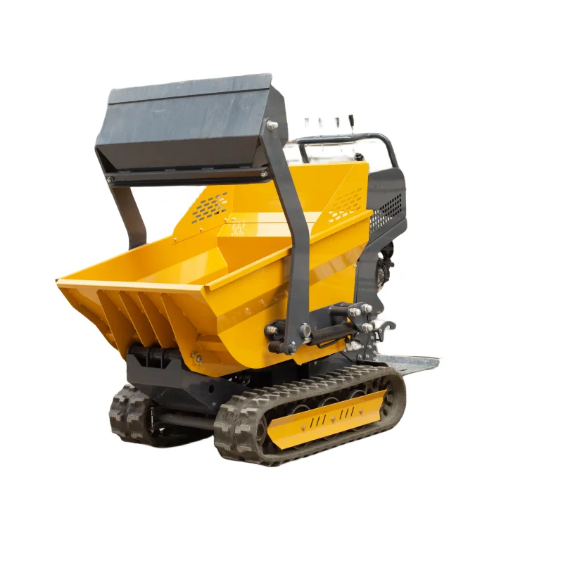 Multifunction skid steer shandong Crawler  mini dumper  Fully hydraulic walk-behind dump truck  with cheap price