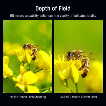 Smart Phone Mobile Phone Close up Zoom  Camera Lens  NEEWER 105mm HD Macro Lens for 17mm Thread Lens Backplane detail image