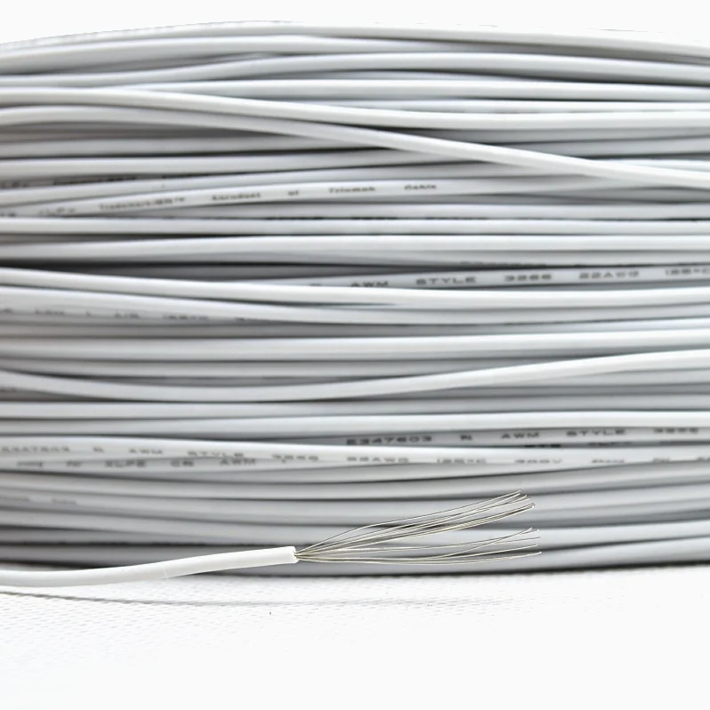 2 Metros Cable Gris PVC Flexible 26AWG Nucleo Alambre Cobre 