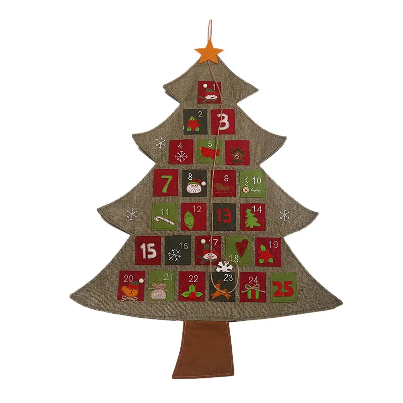Рождественские украшения, Рождественская елка, календарь, обратный отсчет, торговый центр, праздничные украшения, подвески, искусство и ремесло