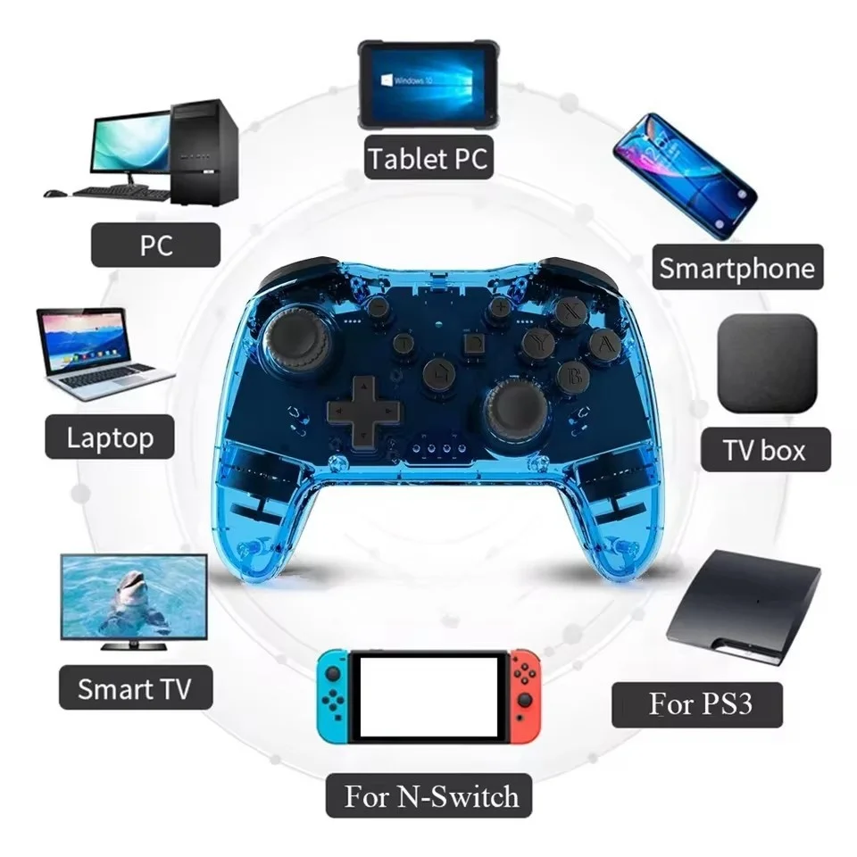 Dropship Custom Box Wireless console Controller For Switch Gamepad Wake-Up/Motion Control Joysticks Game Controllers Ns015