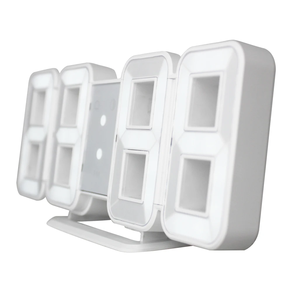 Многофункциональные 12 или 24 часа форматов пульт дистанционного управления Регулируемая Яркость Диммер ночник 3D светодиодные цифровые современные настенные