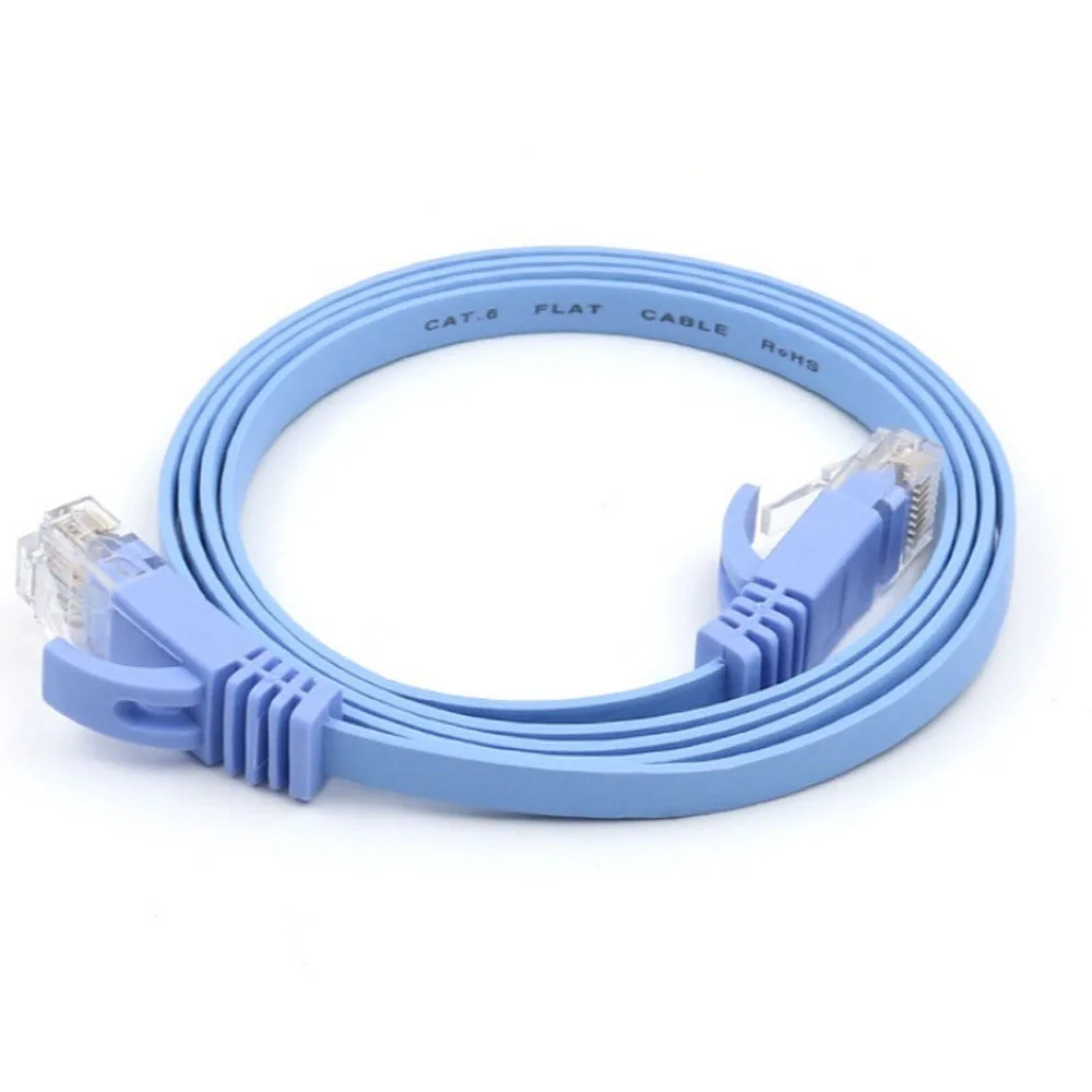 CAT6 フラット UTP イーサネットネットワークケーブル RJ45 パッチ LAN ケーブル 1M