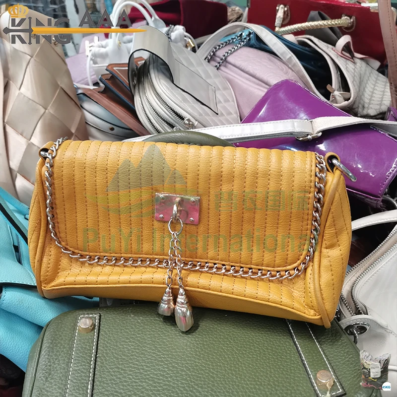 China Supplier Mixed Used Bags Bale 45kg Branded Ladies Second Hand