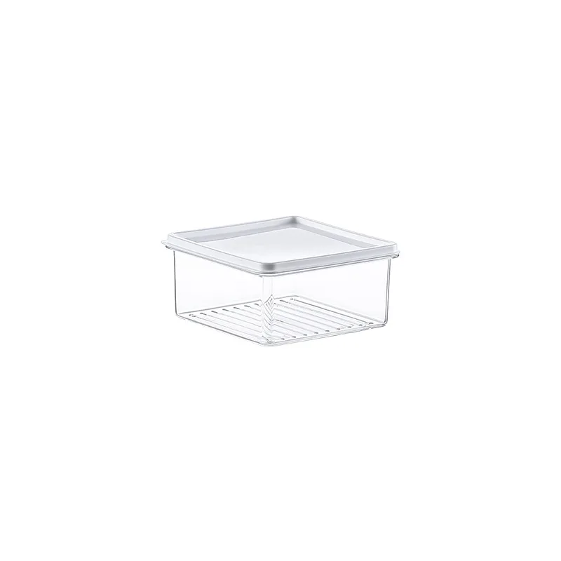 Hot Sale Kitchen Refrigerator Storage Box Pet Plastic Transparent Square Food Fruit Vegetables Fresh-keeping Box supplier