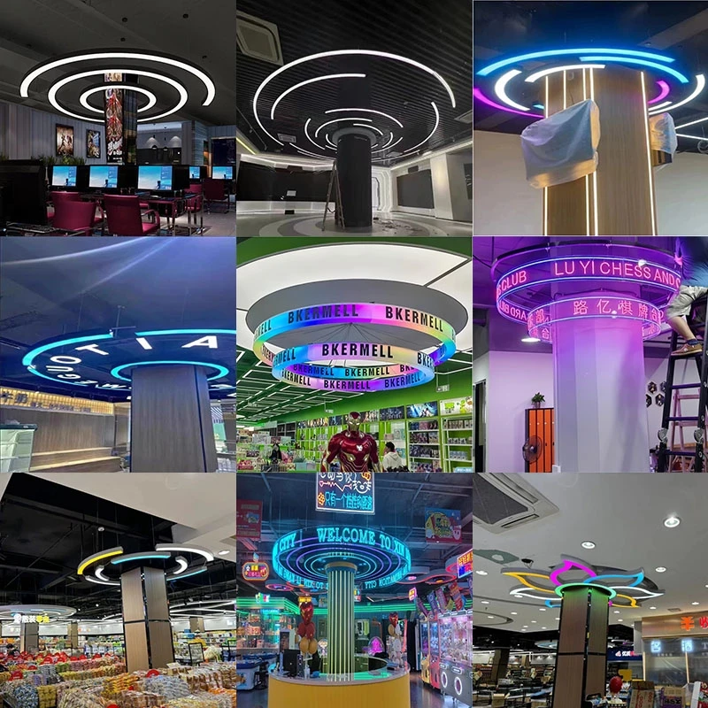 Modulära ljus med anpassad form för stämning i hemdekoration och kommersiellt bruk – spelcenter, leksaksbutiker, animearkader och träningsutrymmen – RGB-färg