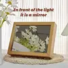 Wood frame mirror light