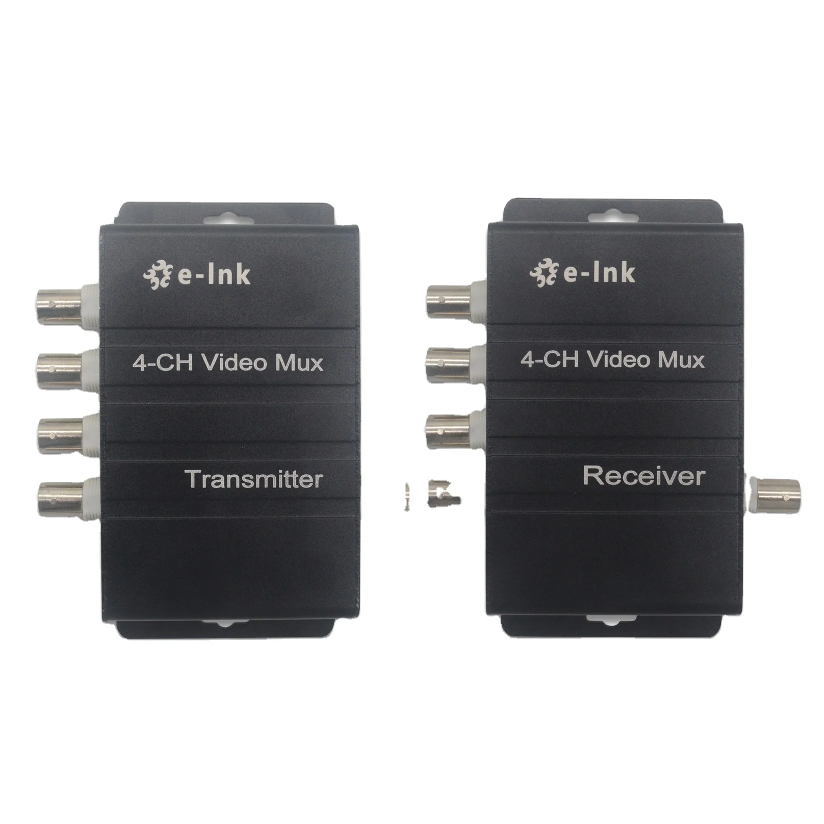4 Channel Video Converter Transmitter and Receiver for Camera over One Coaxial Cable without Power Adapter