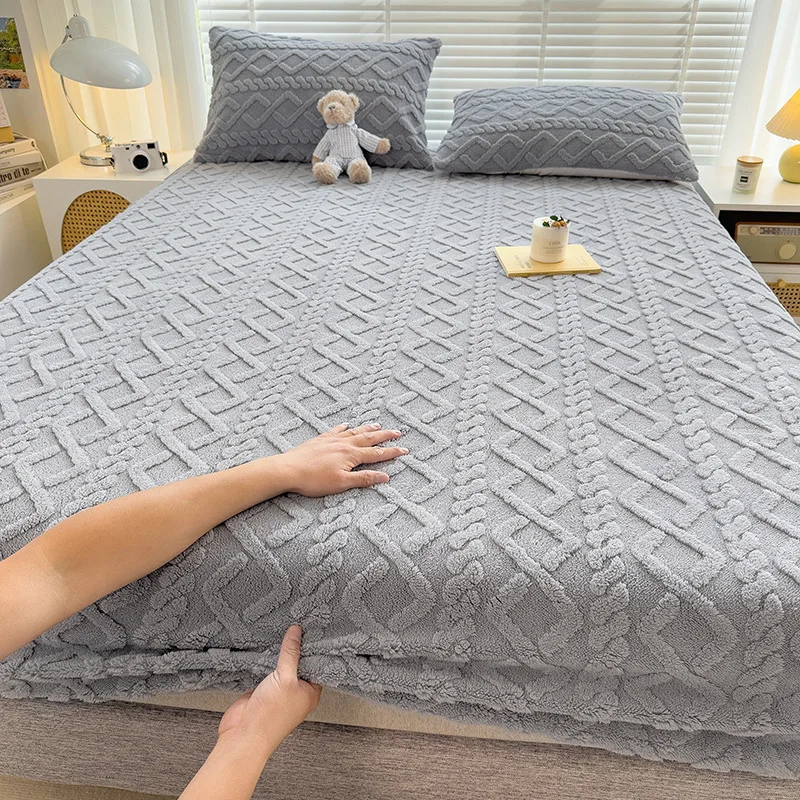Bedspread Set Bed Hat Bedspread Protective Cover Sheet Padded Bedding Kit With 2 Pillowcases