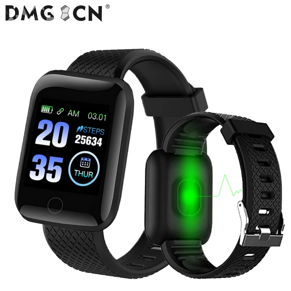 2020 Εξυπνο ρολόι 116 Plus Wristband Fitness Blood Pressure Heart Rate Android Pedometer D13 Waterproof Sports Smart Watch Band