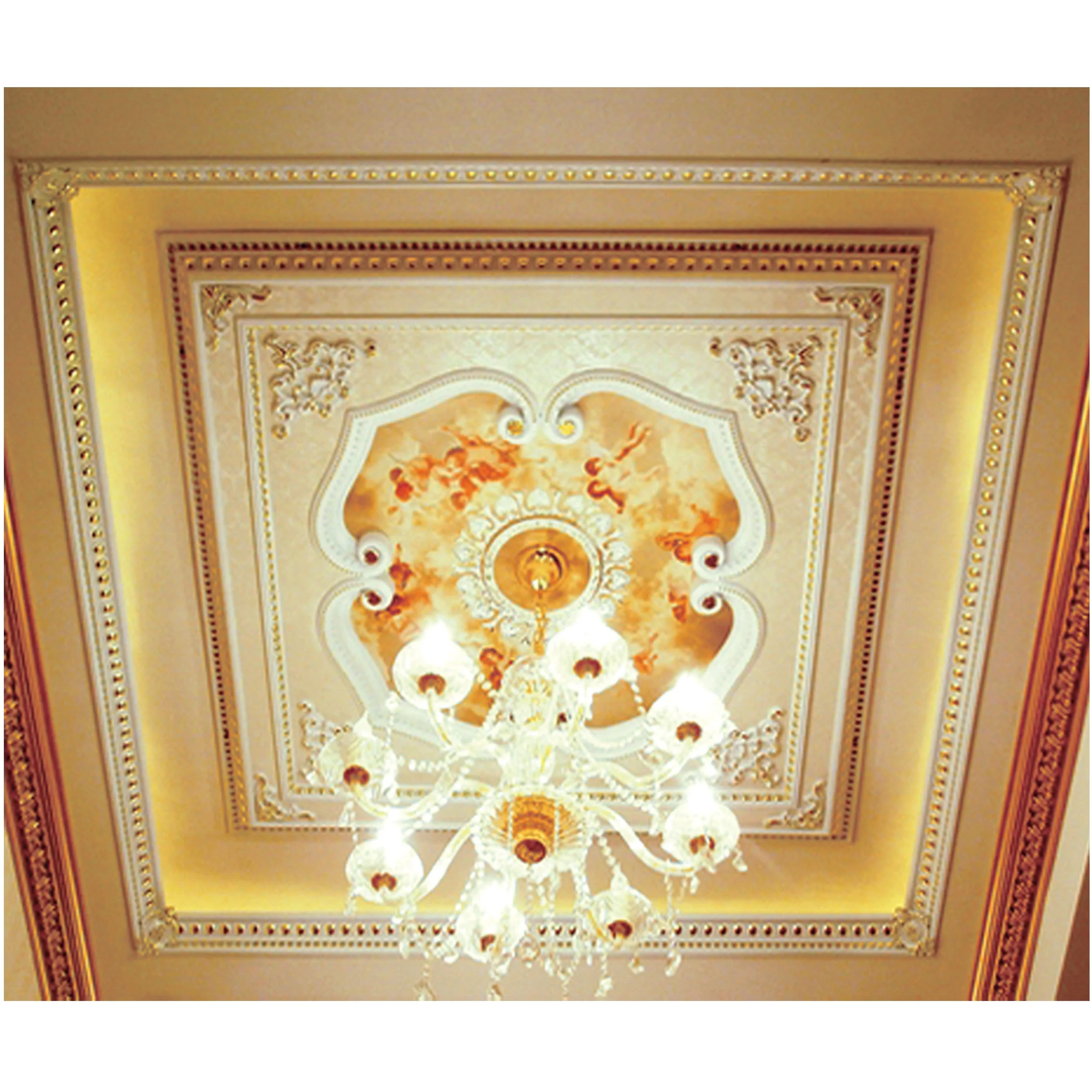 Banruo New Artistic Style Rectangle Suspended Ceiling Tile Panel Accessories for Interior Home Decoration