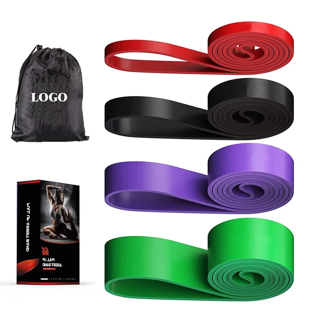 Free Sample Training Elastic Rubber Band for Gym Yoga Exercise Fitness Resistance Bands Custom LOGO Fitness Workout Equipment