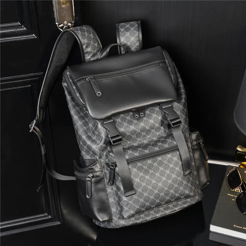 Fashion Backpacks Men Man Backpack Men's Leather Laptop Bag Waterproof