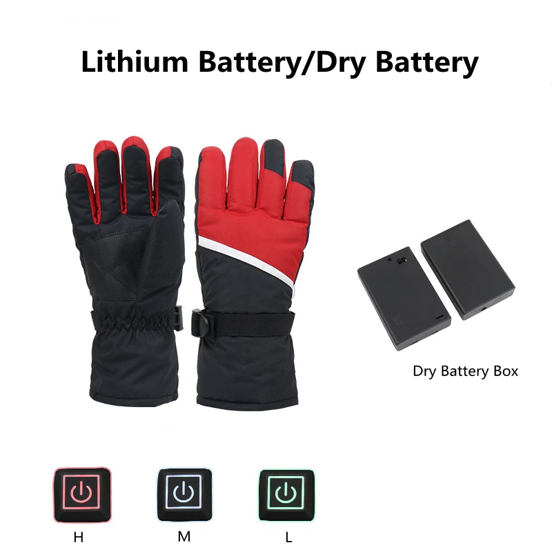 Настраиваемая перчатка с электрическим подогревом на батарейках, уличная и комнатная перчатка с аккумулятором, перчатки для восхождения, пешего туризма, велоспорта