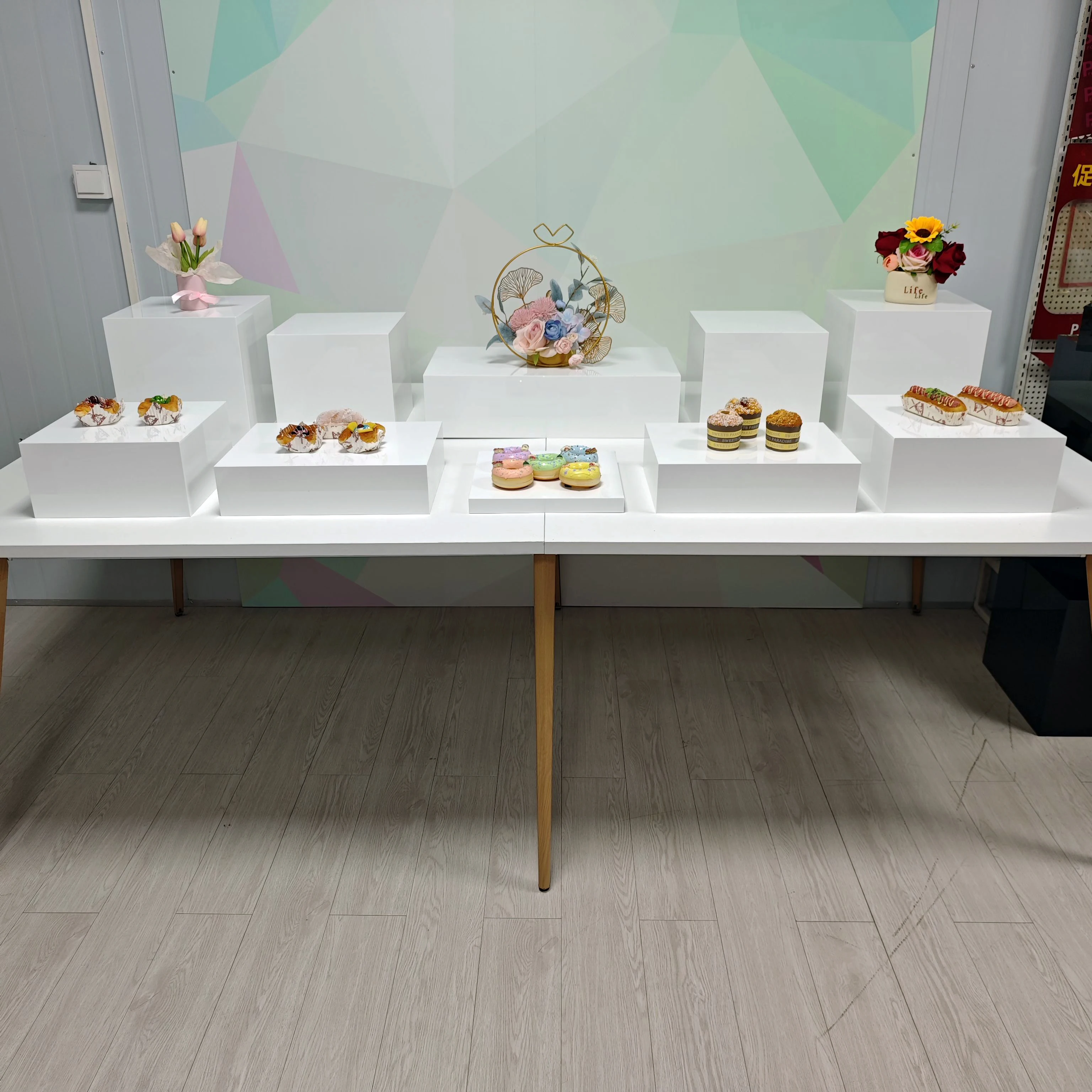 Alibaba.com: Foshan Languo White Acrylic Table Riser Cube, Lucite ...