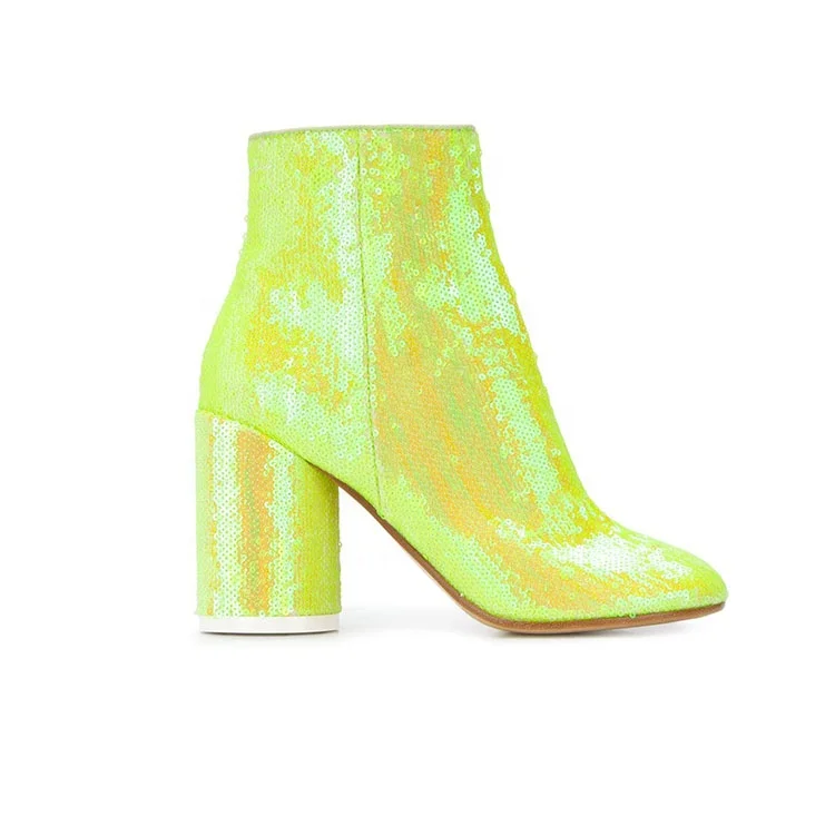 sequin embroidered boot