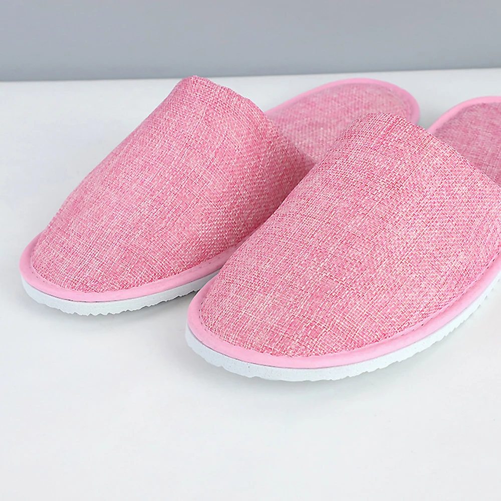 Customized Disposable Hotel Slippers Guest Shoes Wedding Pajamas Party