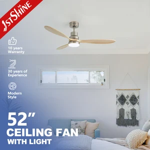 1stshine LED Ceiling Fan Household 3 Wooden Blades Remote Energy Saving Modern Led Ceiling Fan Light