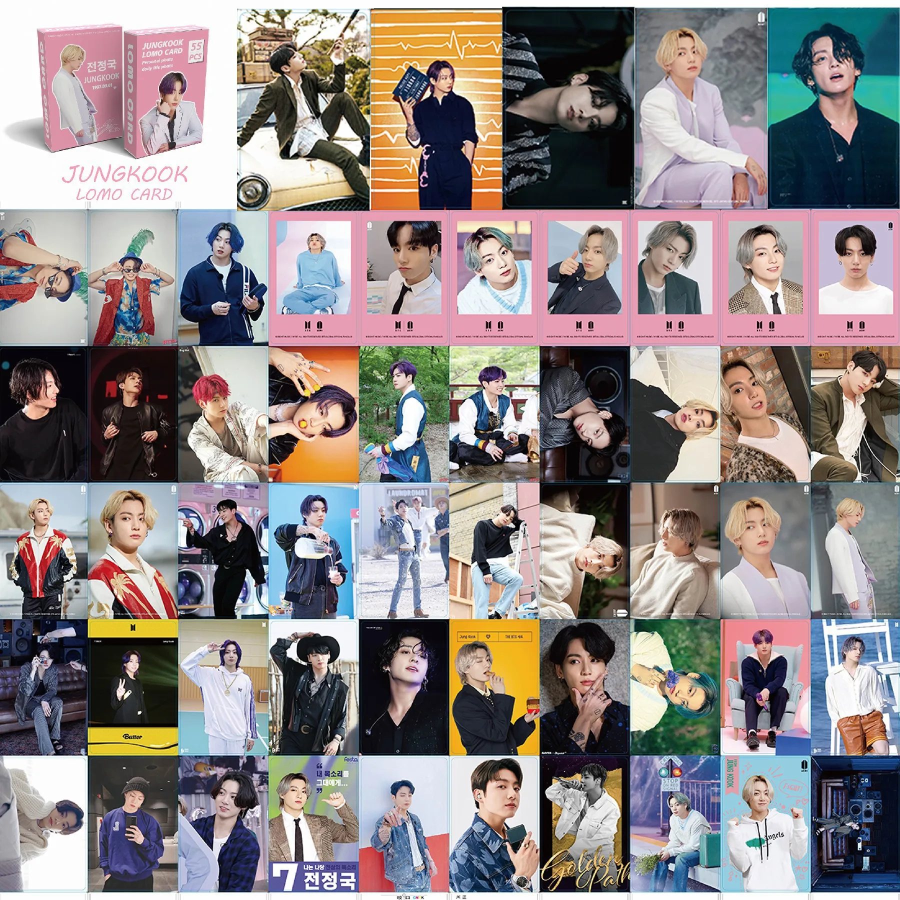 KPOPアイドルグループ公式グッズ 55枚入り/箱 ジミン FACE フォト